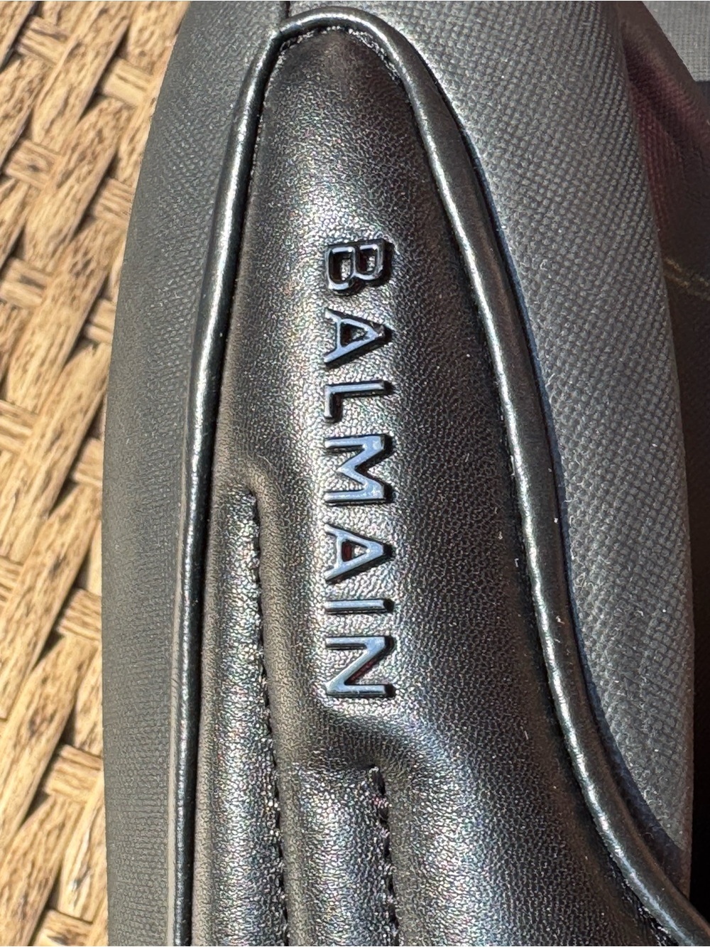 Balmain Black Quilted Slip-On Loafers - Picture 7 of 9